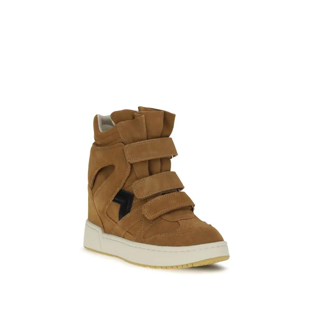 Isabel Marant Isabel Marant Brown Calf Leather Bos Taurus High Top Sneakers