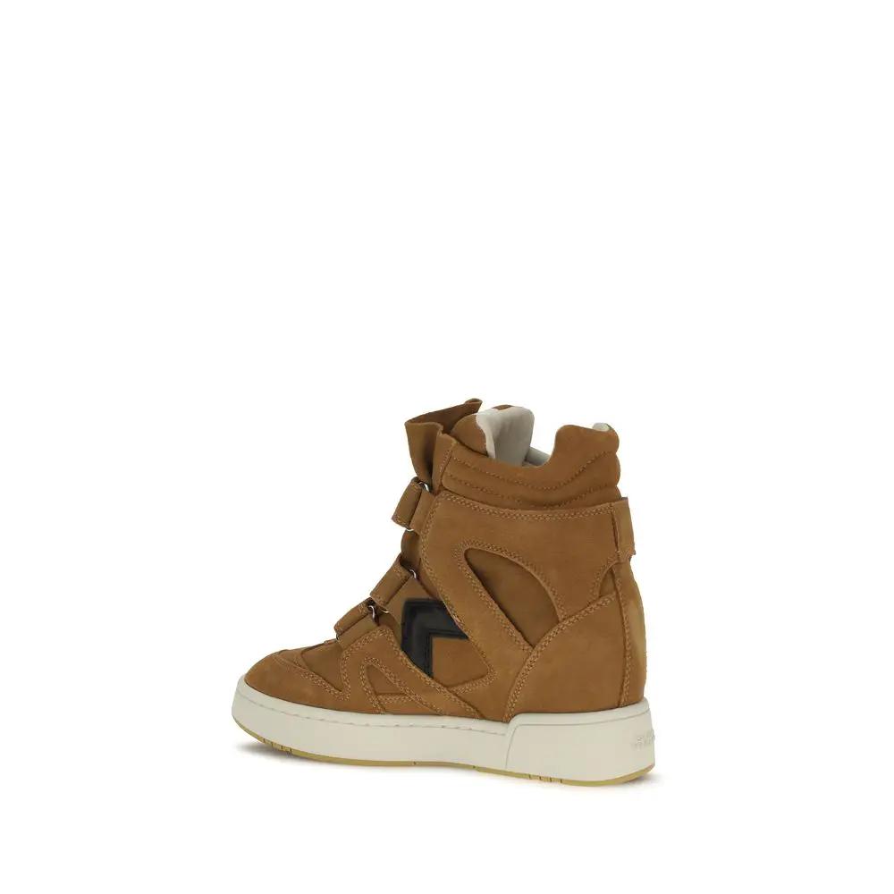 Isabel Marant Isabel Marant Brown Calf Leather Bos Taurus High Top Sneakers