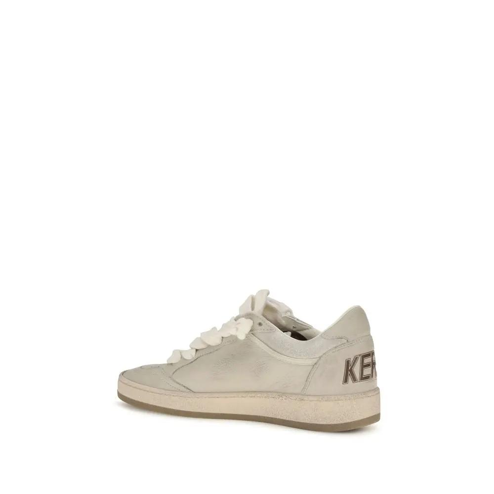 Golden Goose Golden Goose Beige Calf Leather Bos Taurus Low Top Sneakers