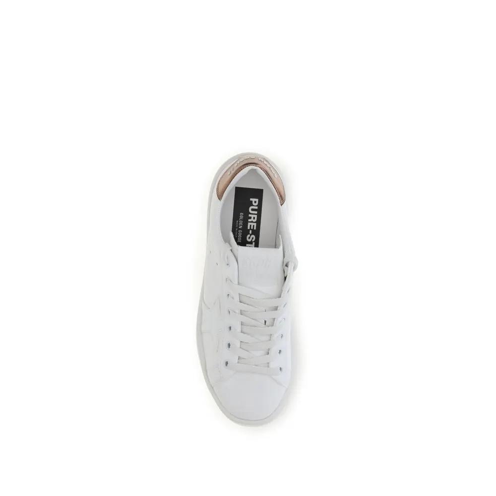 Golden Goose Golden Goose White Calf Leather Bos Taurus Low Top Sneakers