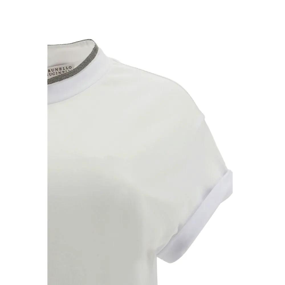 Brunello Cucinelli Brunello Cucinelli White Elastane T-Shirt