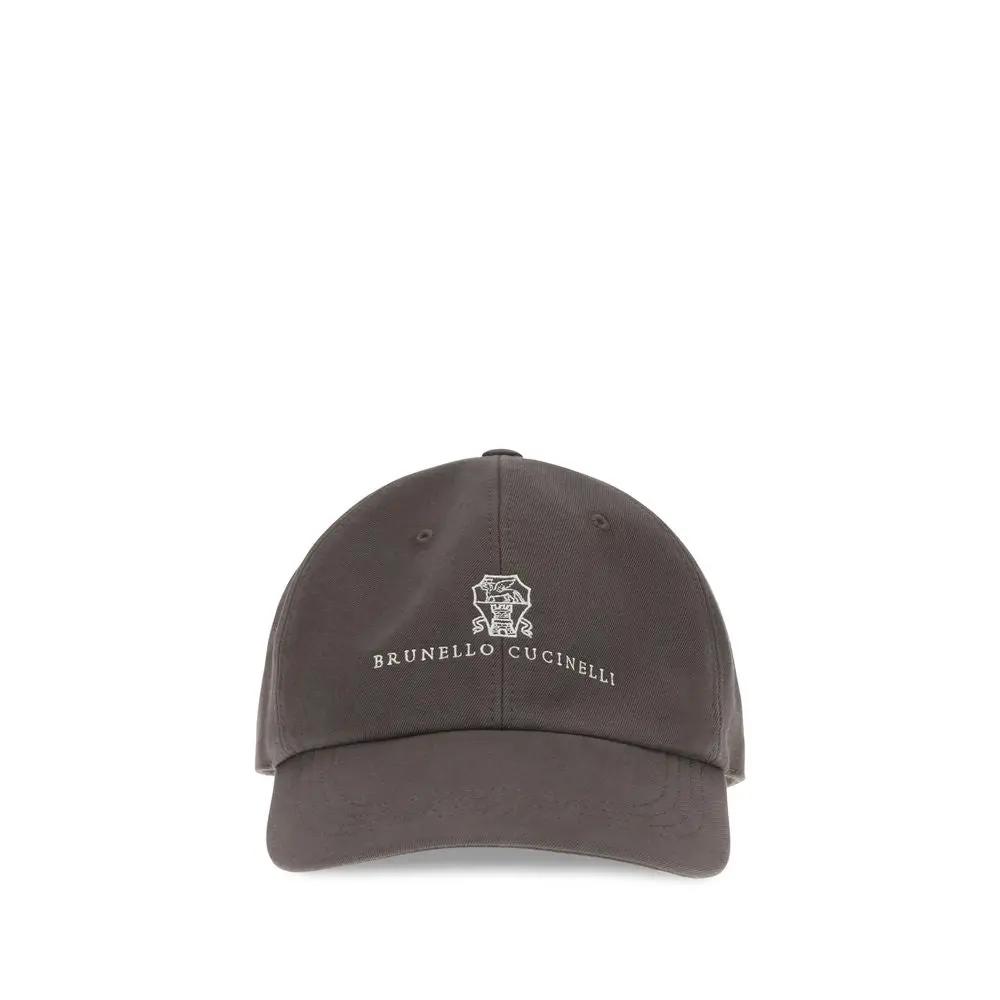 Brunello Cucinelli Brunello Cucinelli Brown Cotton Cap (Baseball Hat)