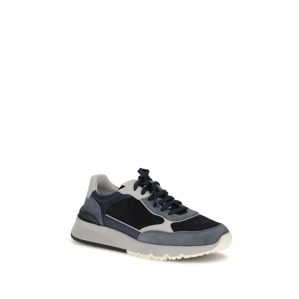Brunello Cucinelli Brunello Cucinelli Blue Calf Leather Bos Taurus Athletic Sneakers