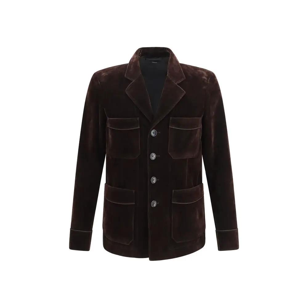 Tom Ford Tom Ford Brown Cotton Blazer