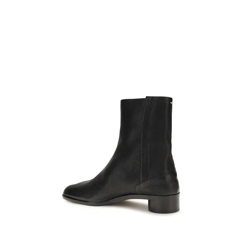 Maison Margiela Maison Margiela Black Calf Leather Bos Taurus Ankle Boots
