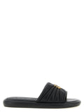 PINKO Black Lambskin Slides