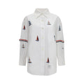 Thom Browne White Cotton Pattern Shirt