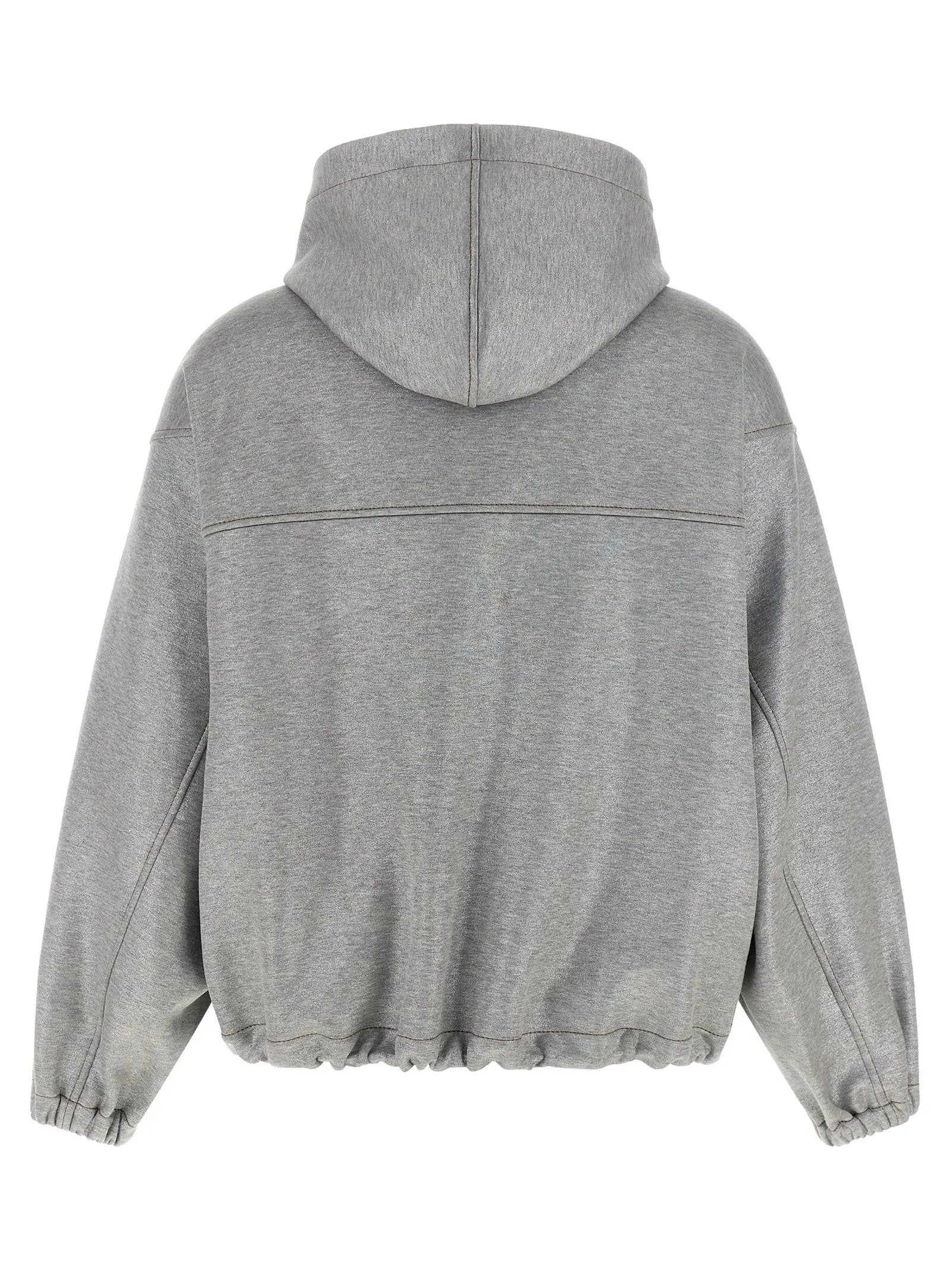 Brunello Cucinelli Silver Cotton Bomber
