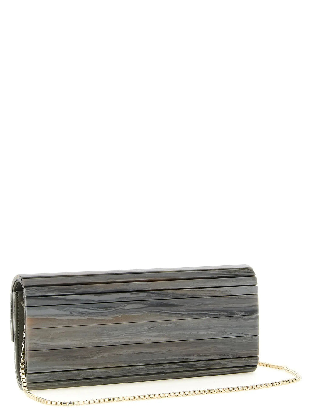 Jimmy Choo Gray Polyester Clutch Bag