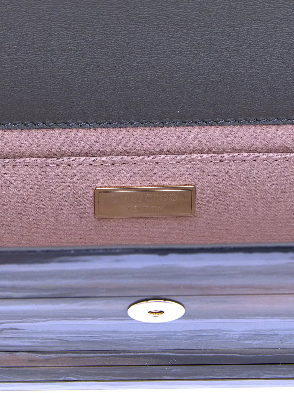 Jimmy Choo Gray Polyester Clutch Bag