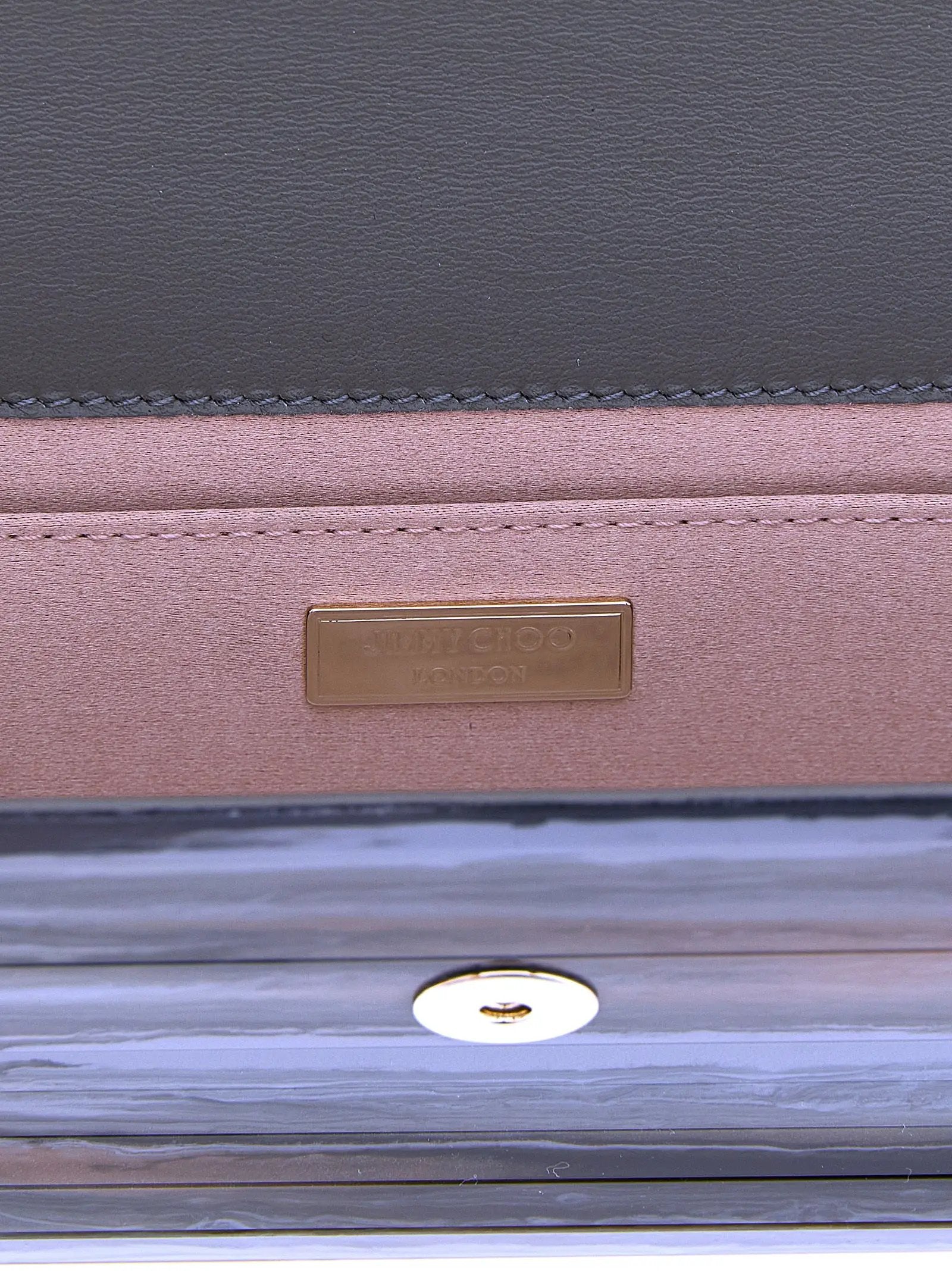Jimmy Choo Gray Polyester Clutch Bag