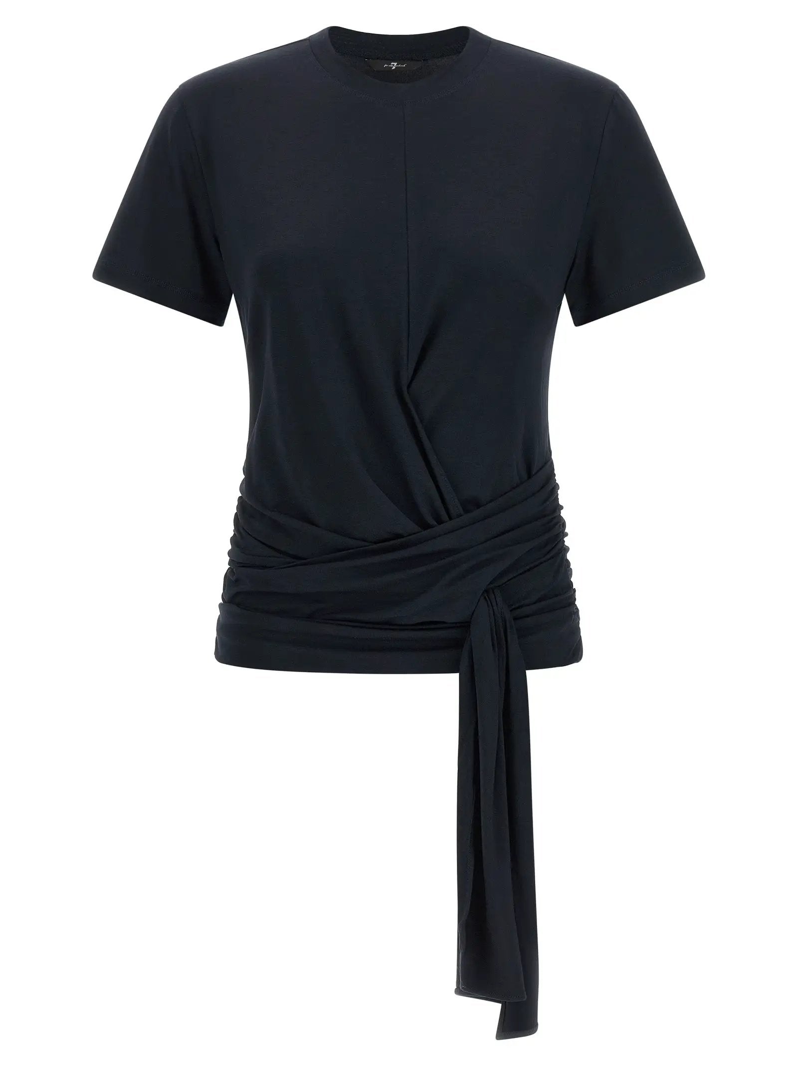 7 For All Mankind Blue Lyocell T-Shirt