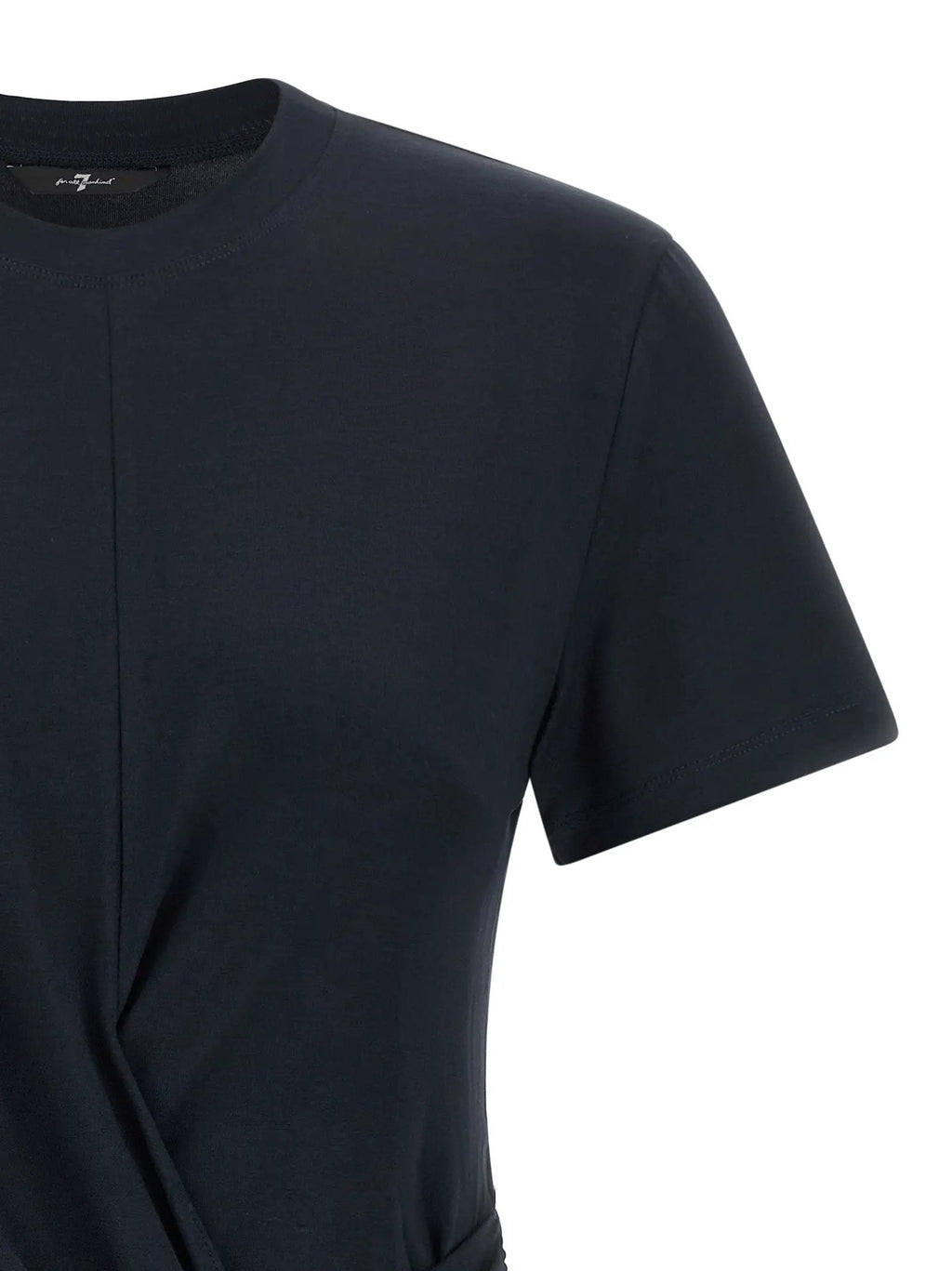 7 For All Mankind Blue Lyocell T-Shirt