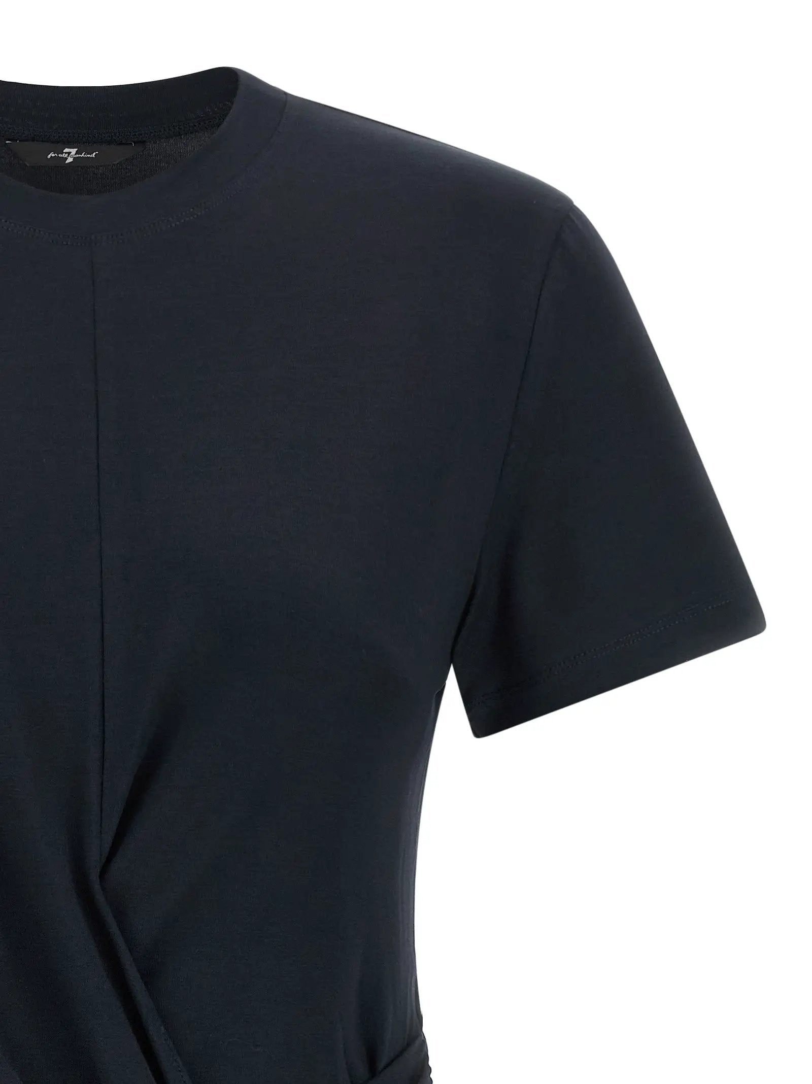 7 For All Mankind Blue Lyocell T-Shirt