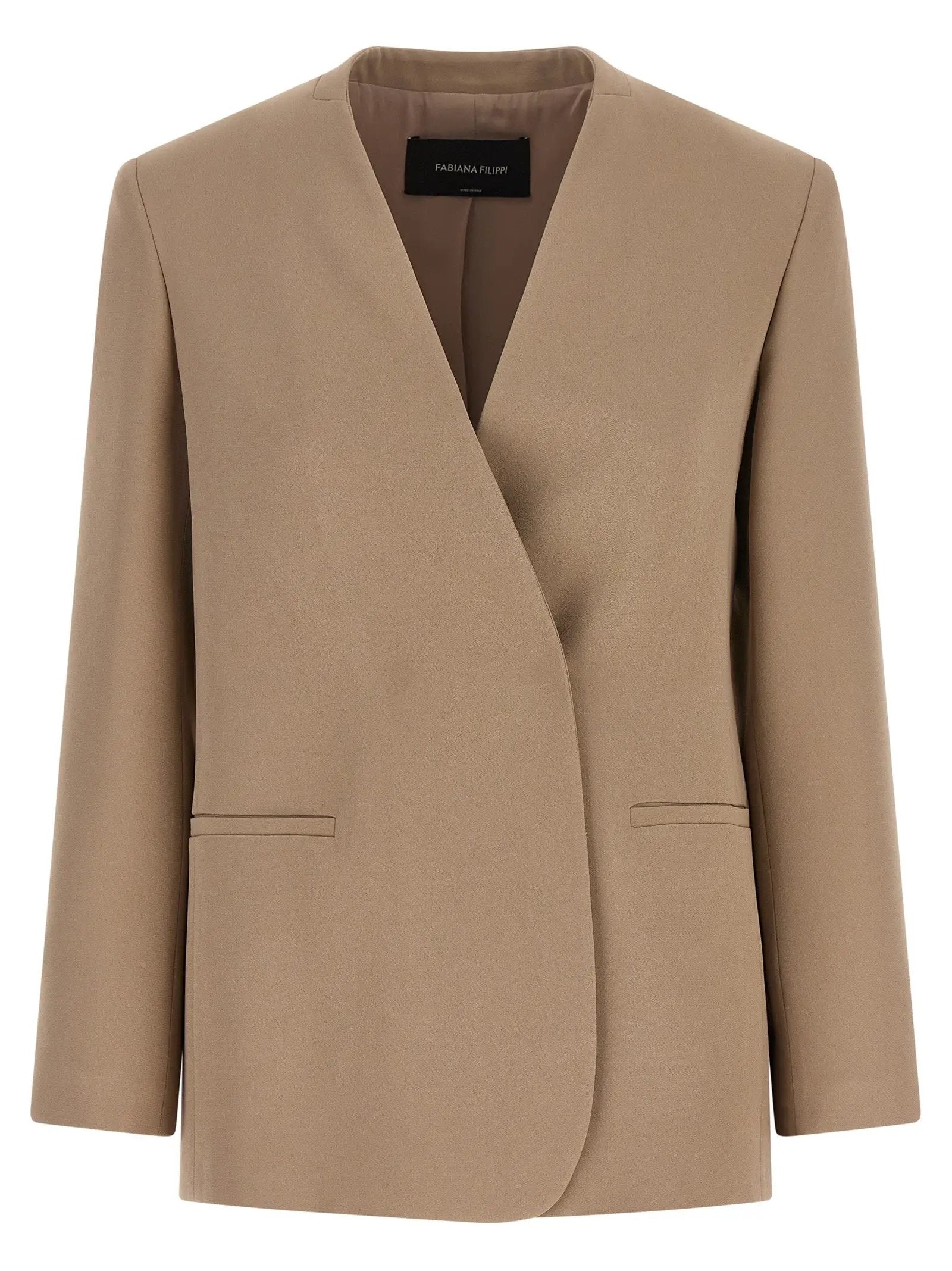 Fabiana Filippi Beige Acetate Blazer