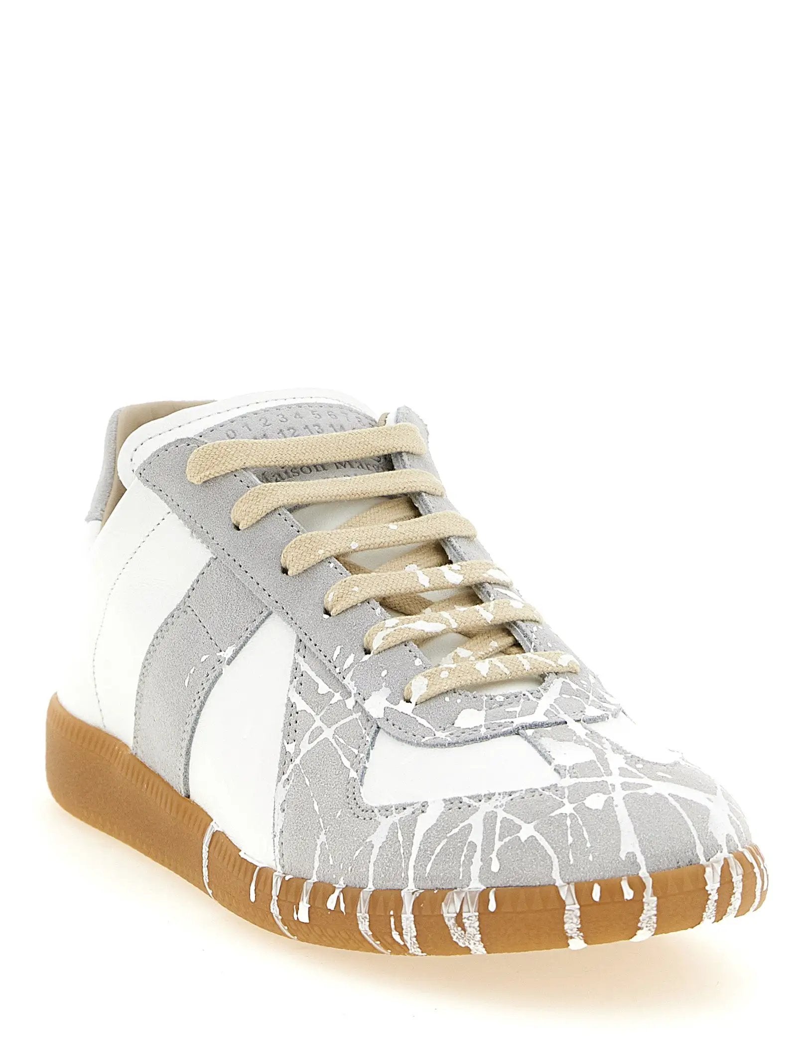 Maison Margiela Gray Calfskin Low Top Sneakers