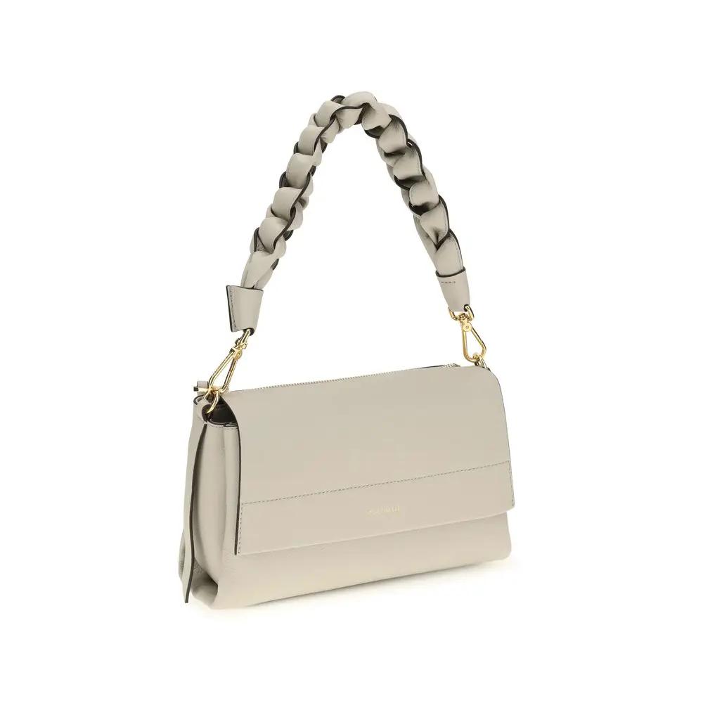 Coccinelle Beige Calf Leather Bos Taurus Shoulder Bag