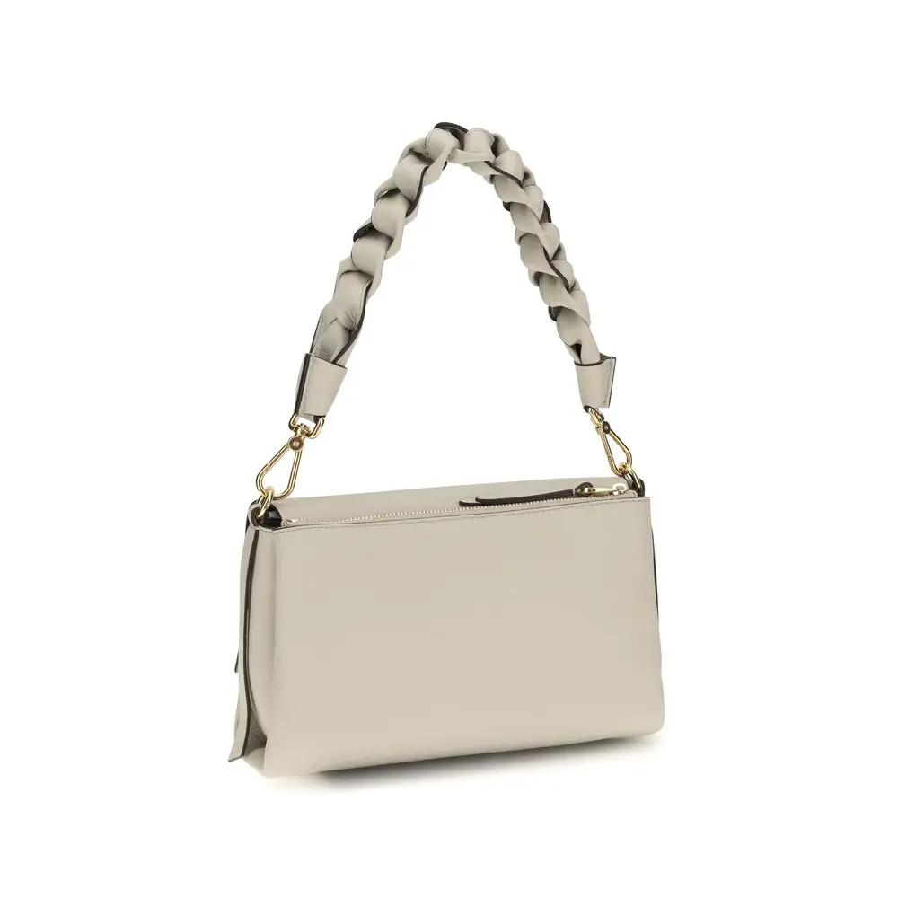 Coccinelle Beige Calf Leather Bos Taurus Shoulder Bag