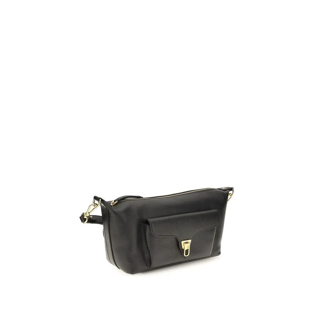Coccinelle Black Calf Leather Bos Taurus Shoulder Bag