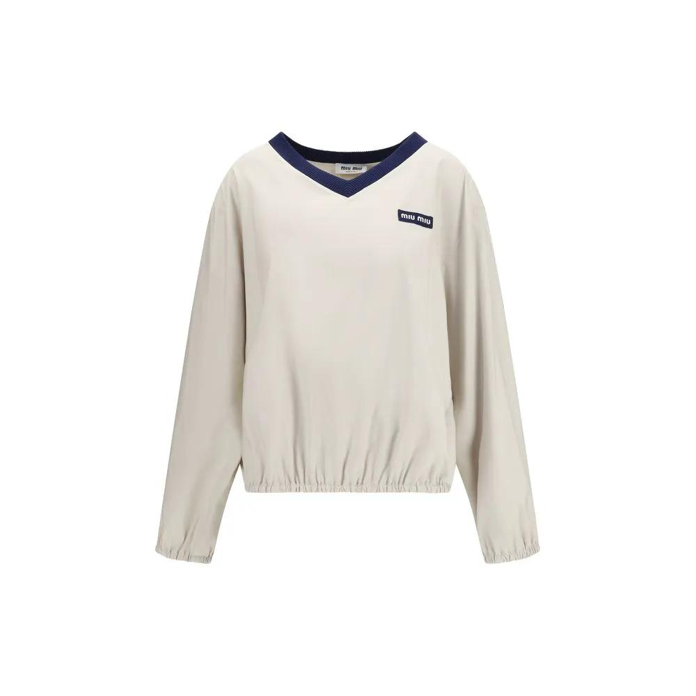 Miu Miu Beige Recycled Polyester Sweatshirt