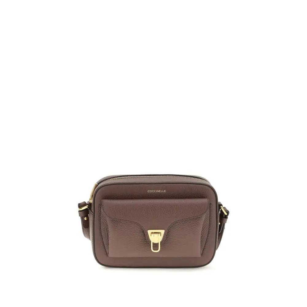 Coccinelle Brown Calf Leather Bos Taurus Shoulder Bag