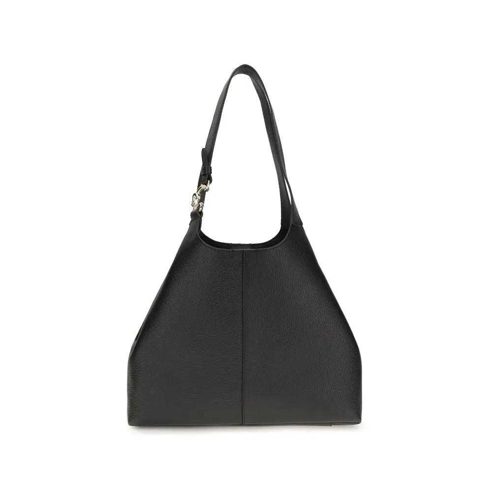 Coccinelle Black Calf Leather Bos Taurus Shoulder Bag