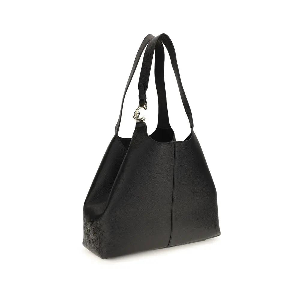 Coccinelle Black Calf Leather Bos Taurus Shoulder Bag