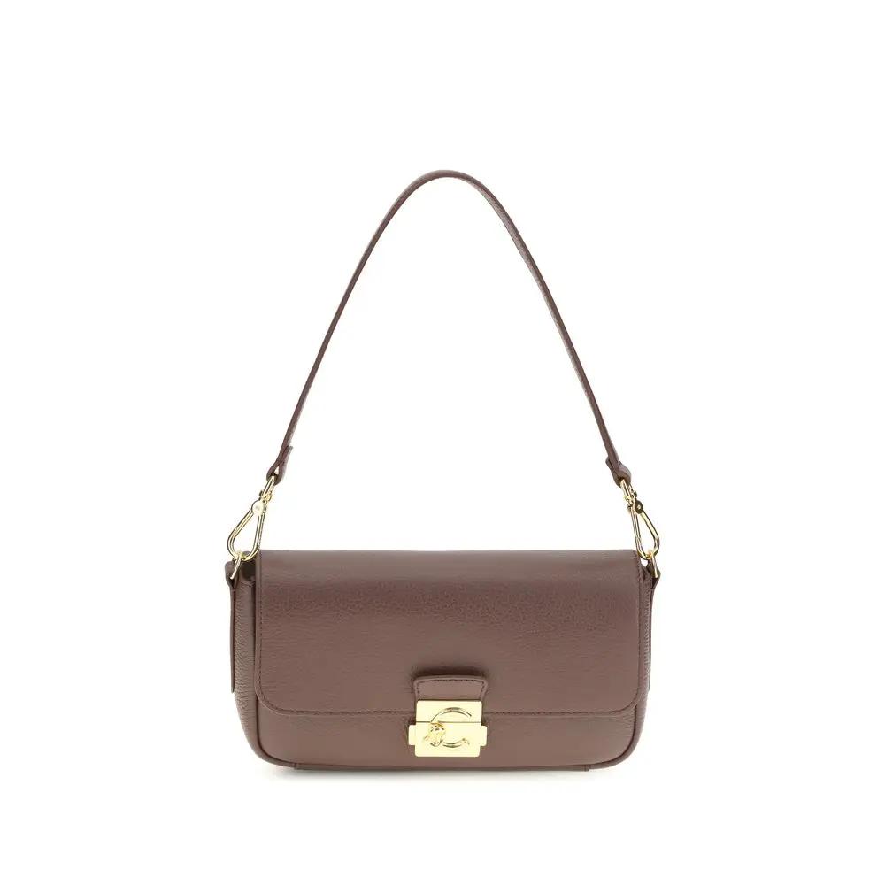 Coccinelle Brown Calf Leather Bos Taurus Shoulder Bag