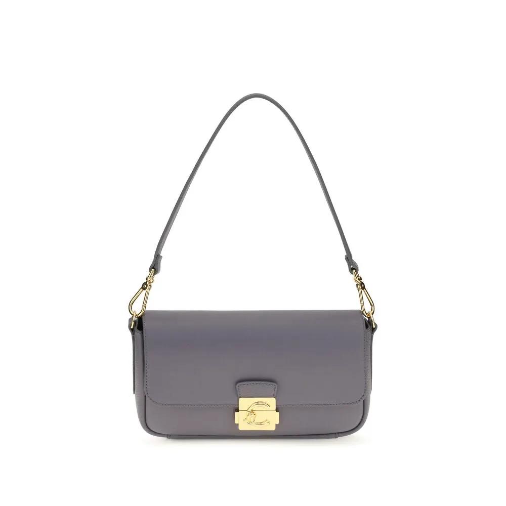 Coccinelle Blue Calf Leather Bos Taurus Shoulder Bag