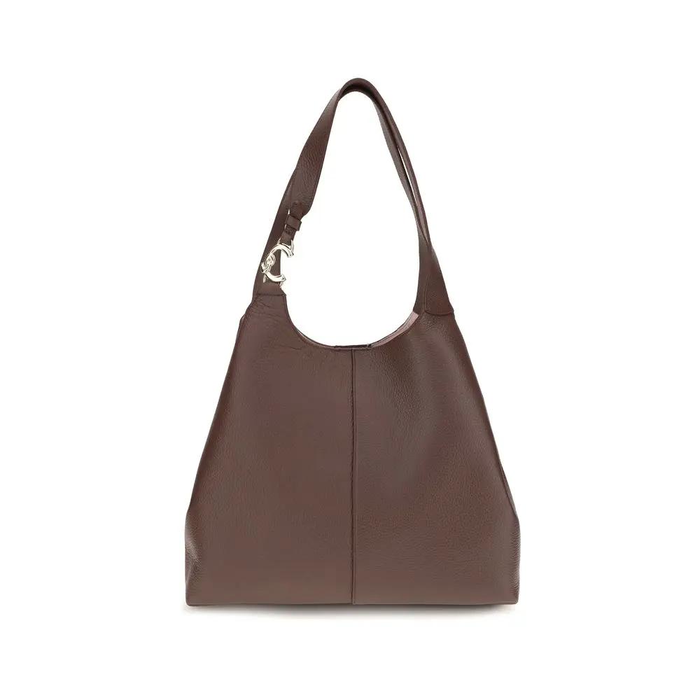 Coccinelle Beige Calf Leather Bos Taurus Shoulder Bag