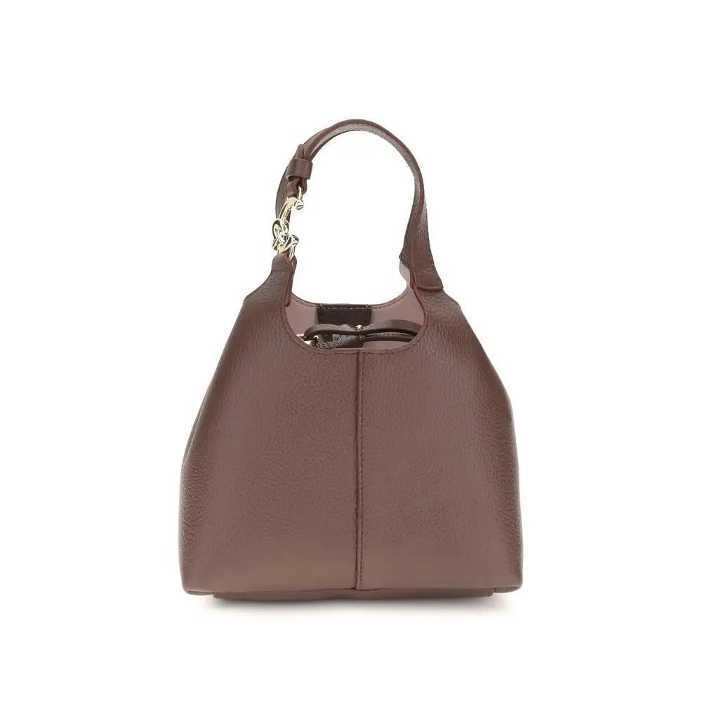Coccinelle Beige Calf Leather Bos Taurus Shoulder Bag