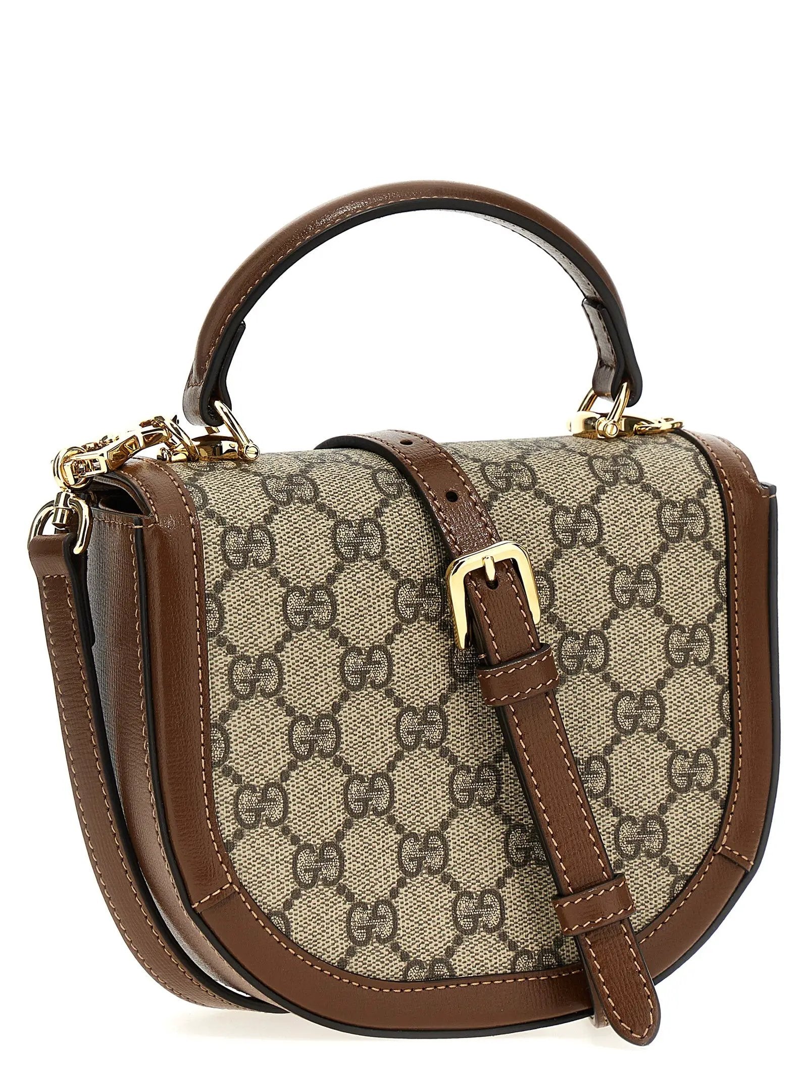 Sac à main Gucci marron en polyéthylène