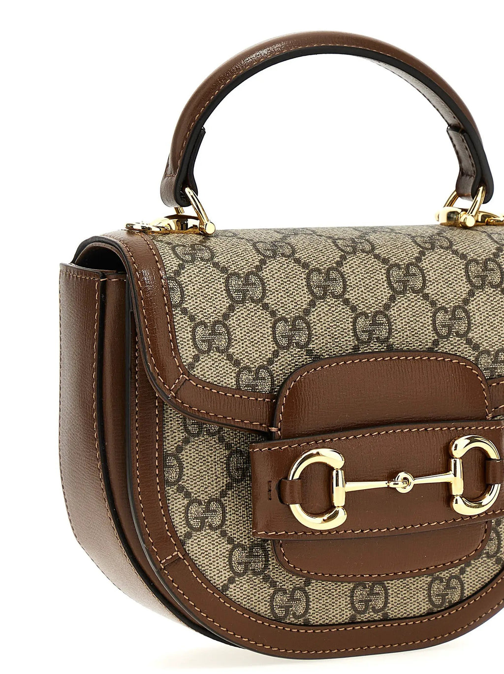 Sac à main Gucci marron en polyéthylène