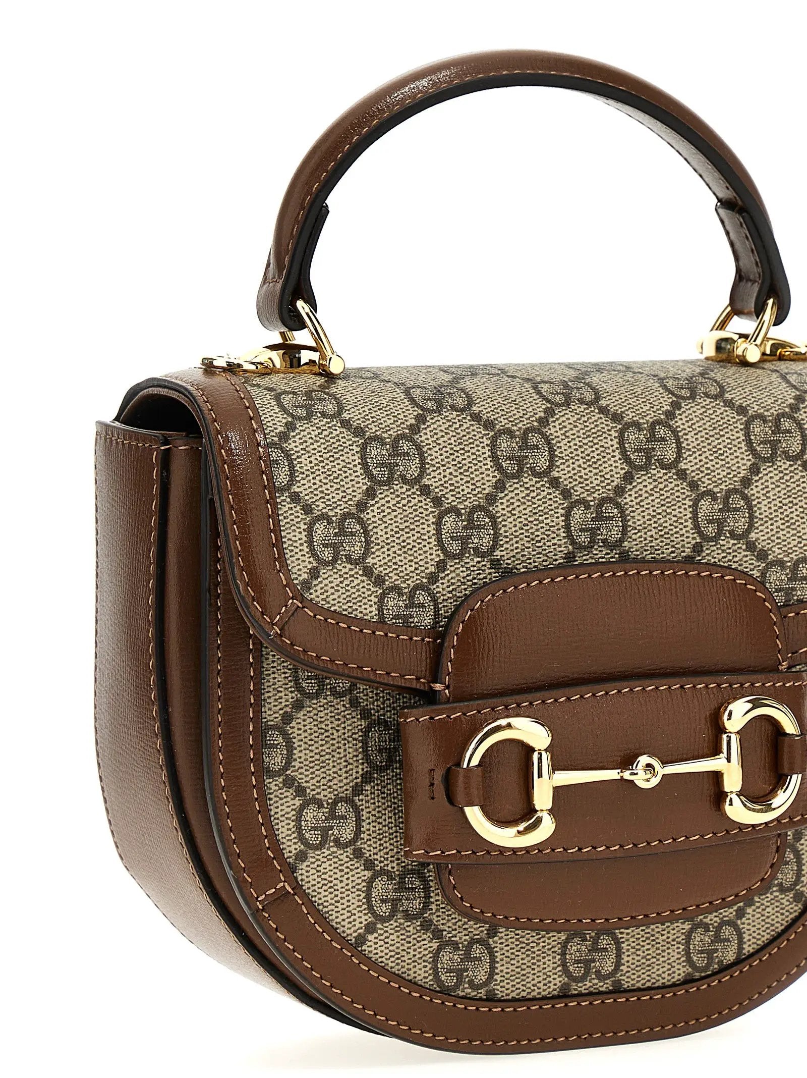 Sac à main Gucci marron en polyéthylène