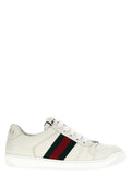Gucci White Lamb Leather Low Top Sneakers