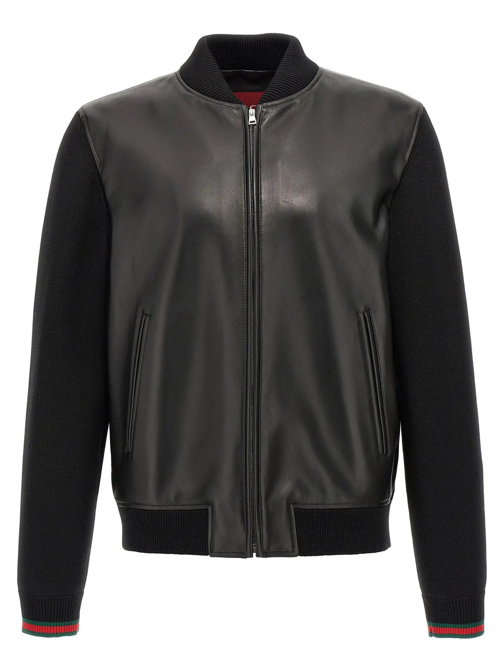 Gucci Black Lamb Leather Leather Jacket