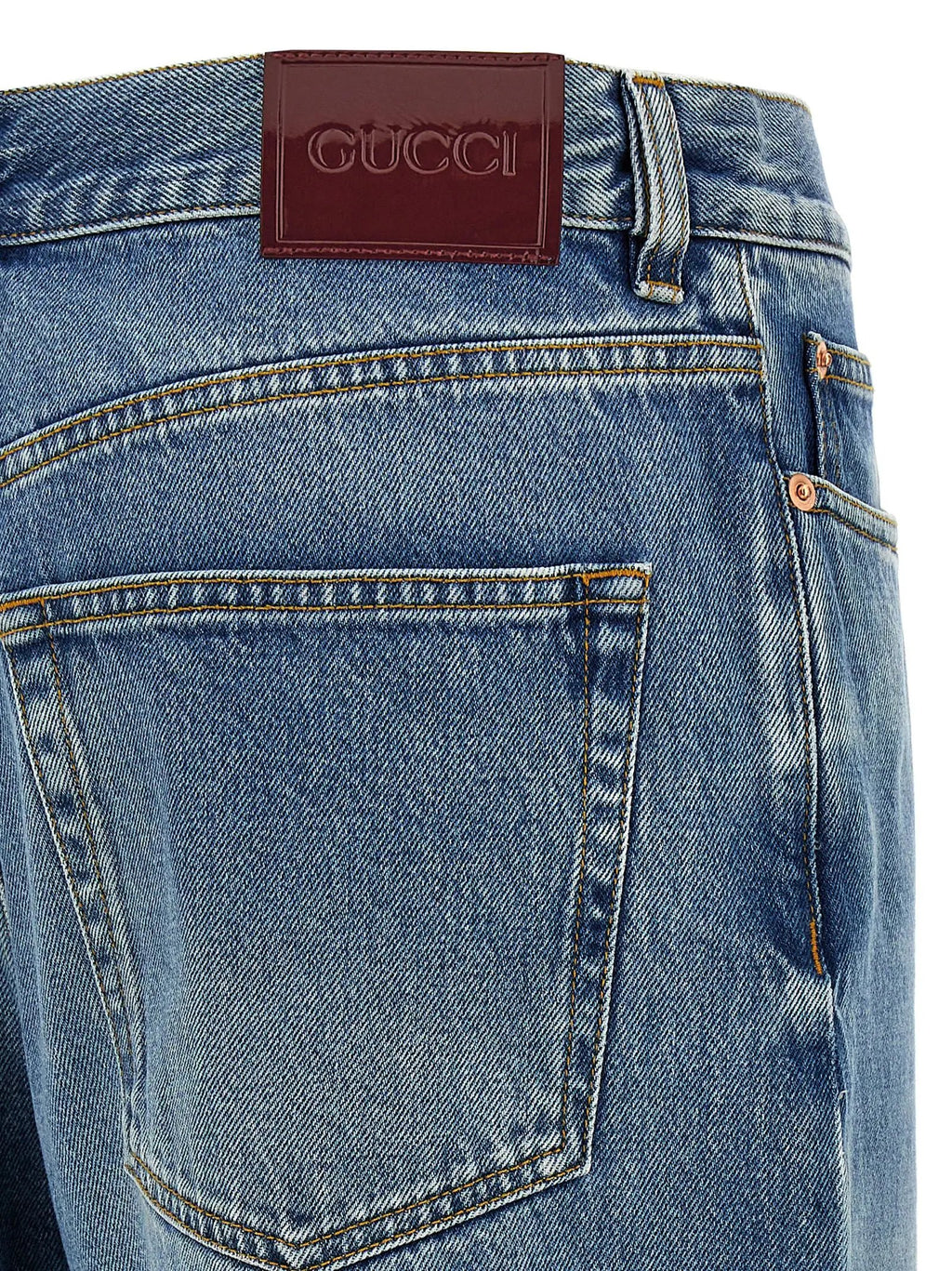 Gucci Blue Cotton Boyfriend Jeans
