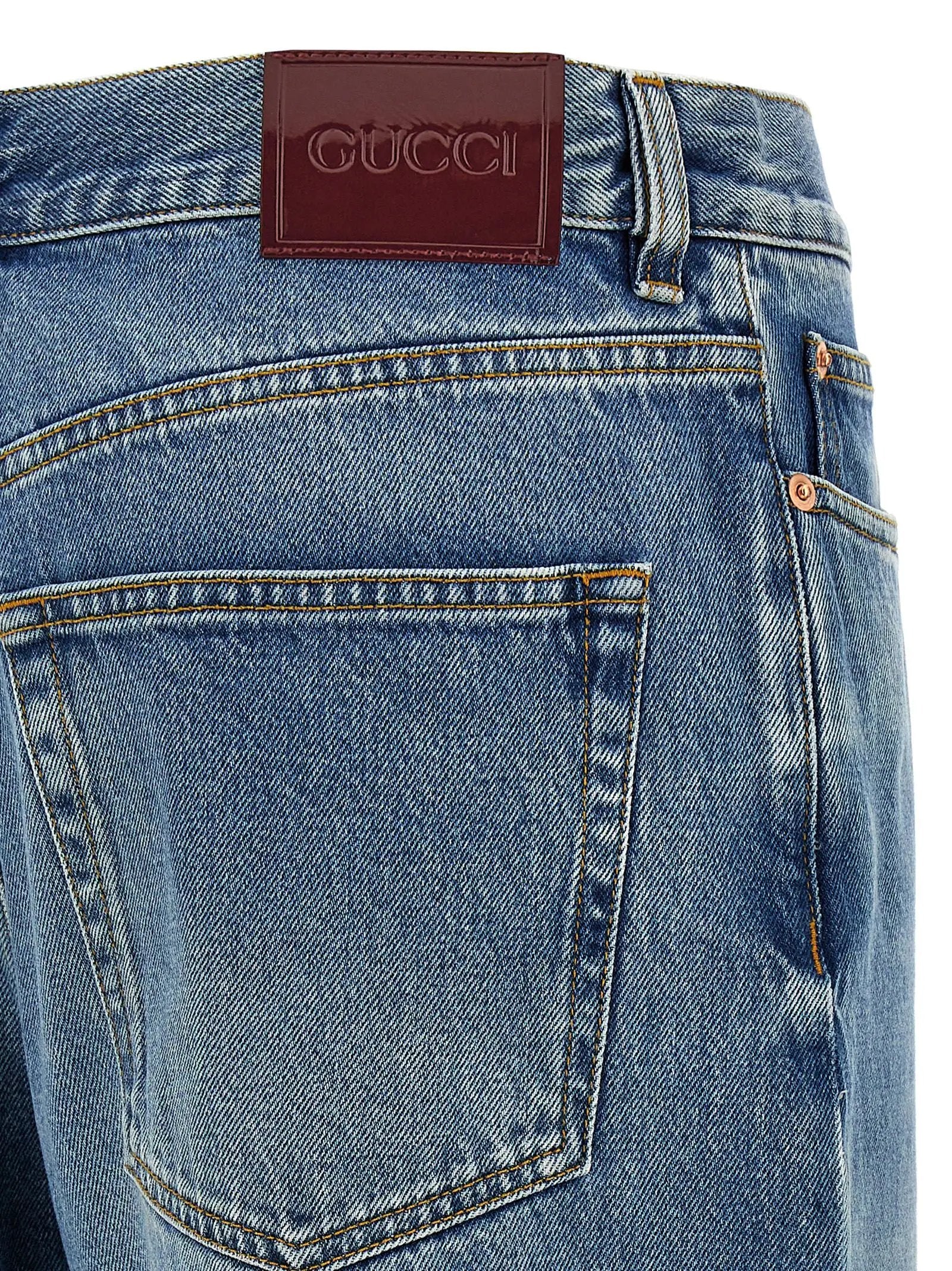 Gucci Blue Cotton Boyfriend Jeans