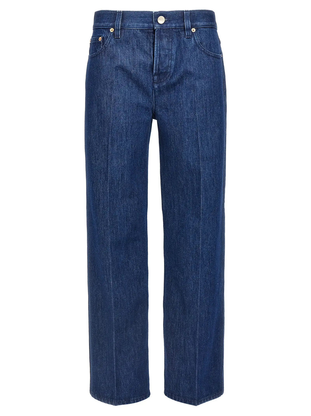 Jeans droits en coton bleu Gucci