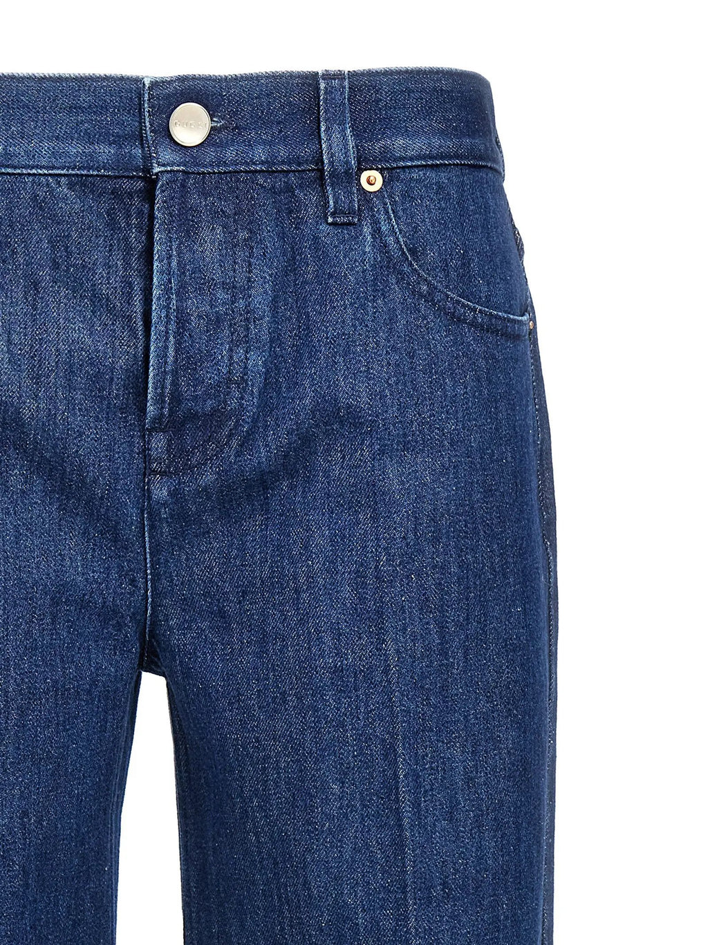 Jeans droits en coton bleu Gucci