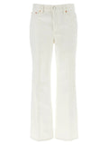 Gucci White Cotton Cropped Jeans