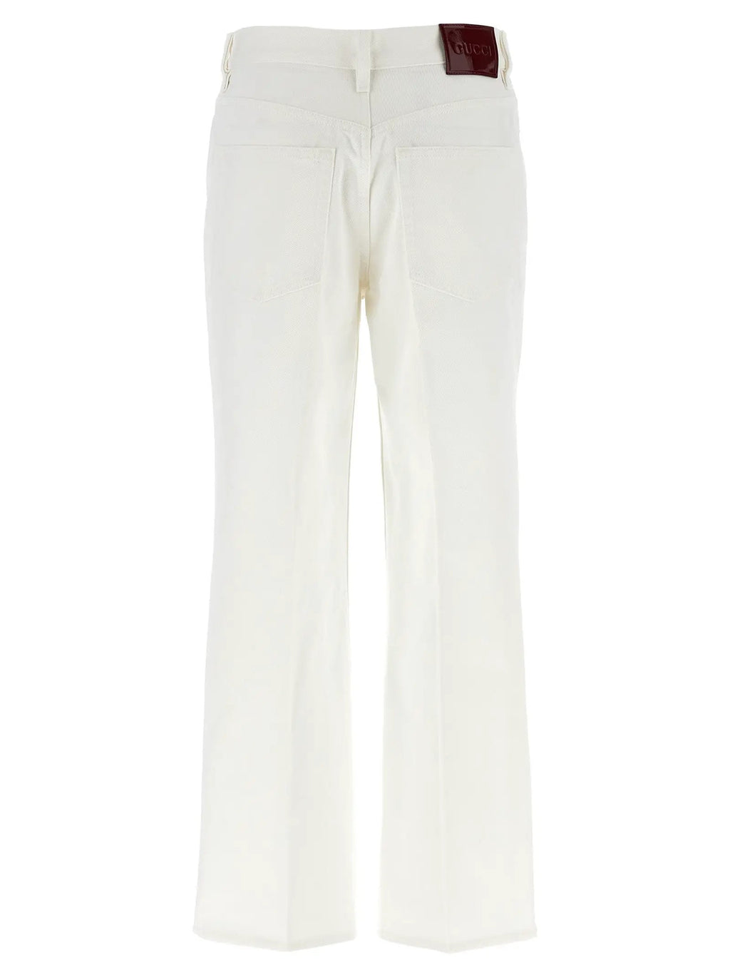 Gucci White Cotton Cropped Jeans