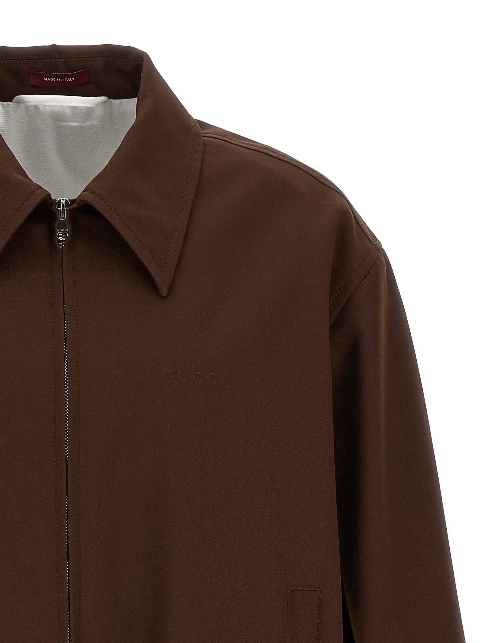 Gucci Brown Wool Full-Length Jacket