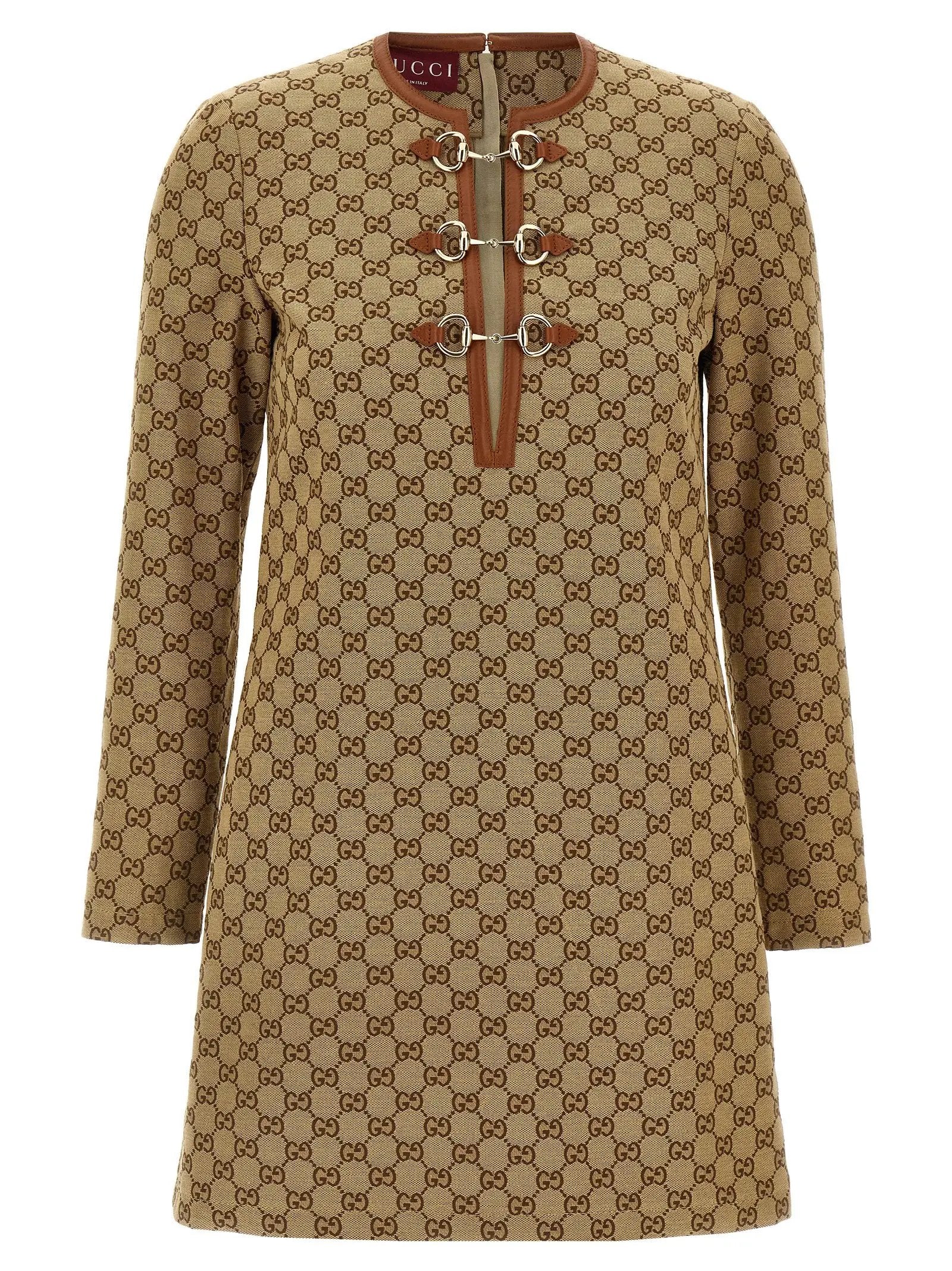Gucci Beige Cotton Short Dress