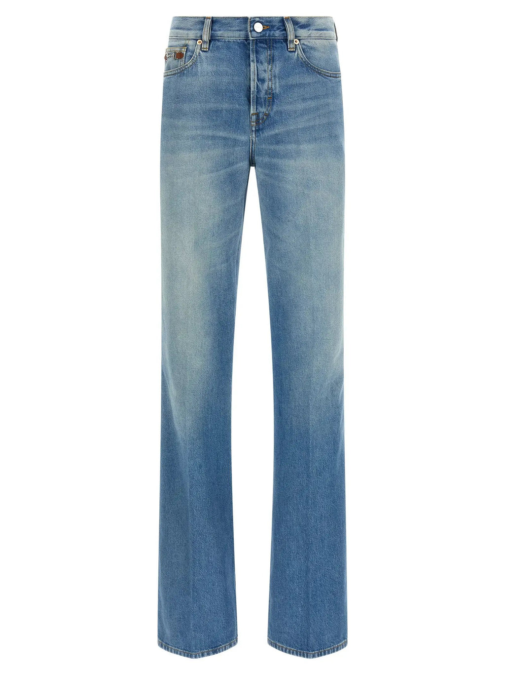 Jean évasé en coton bleu Gucci