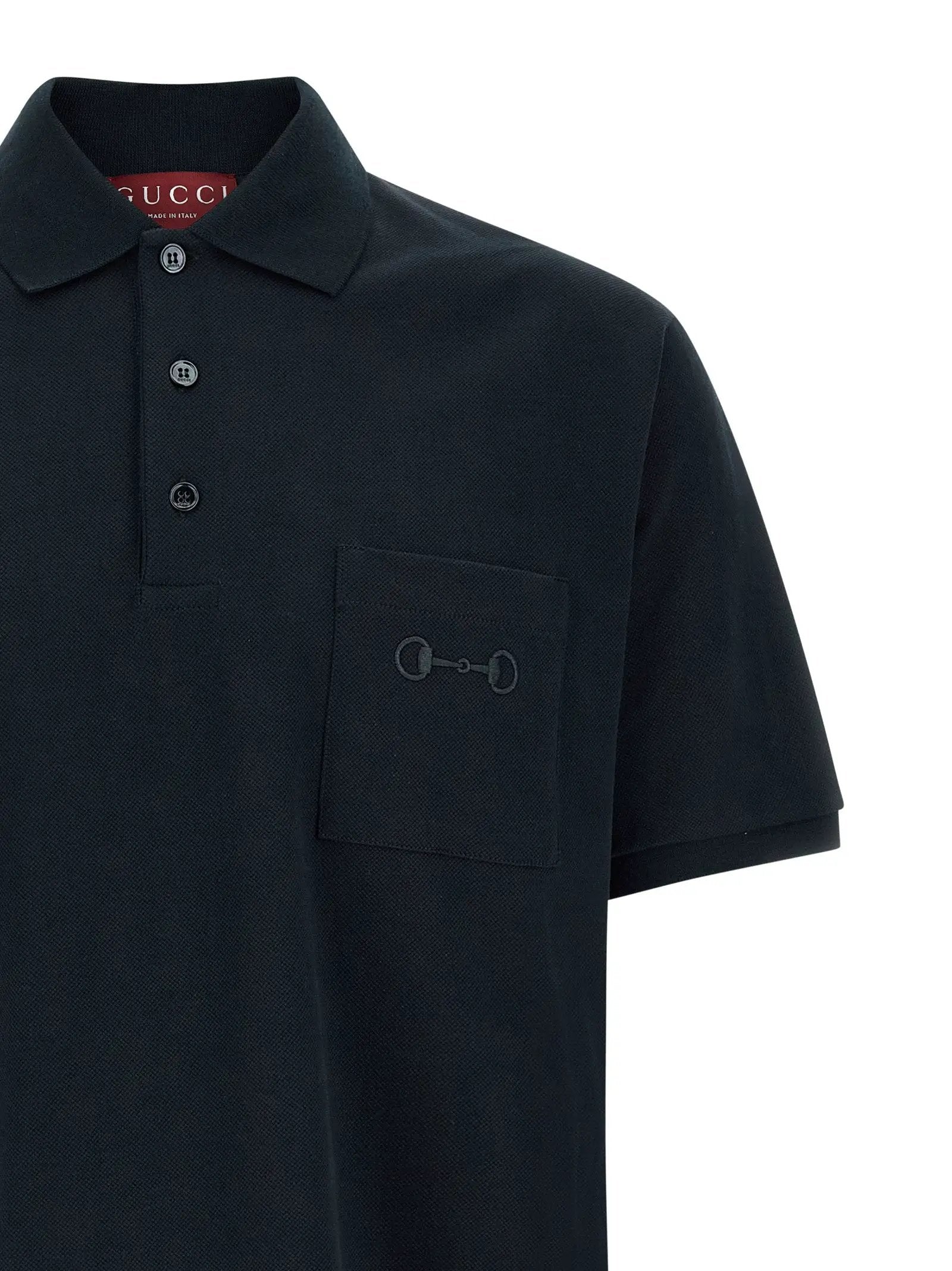 Polo Gucci en coton bleu