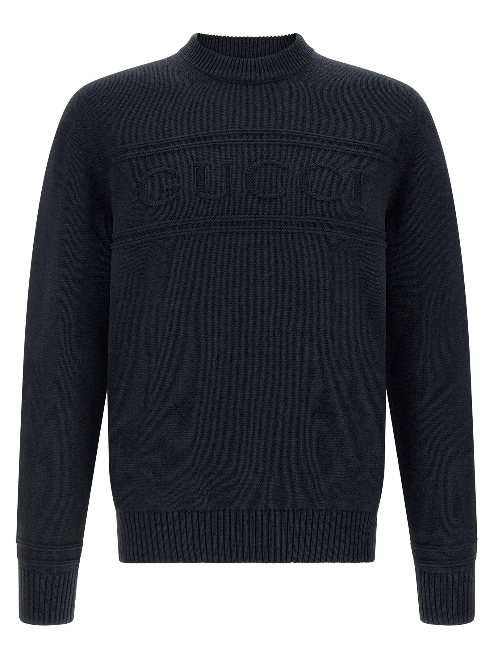 Gucci Blue Cotton Cardigan