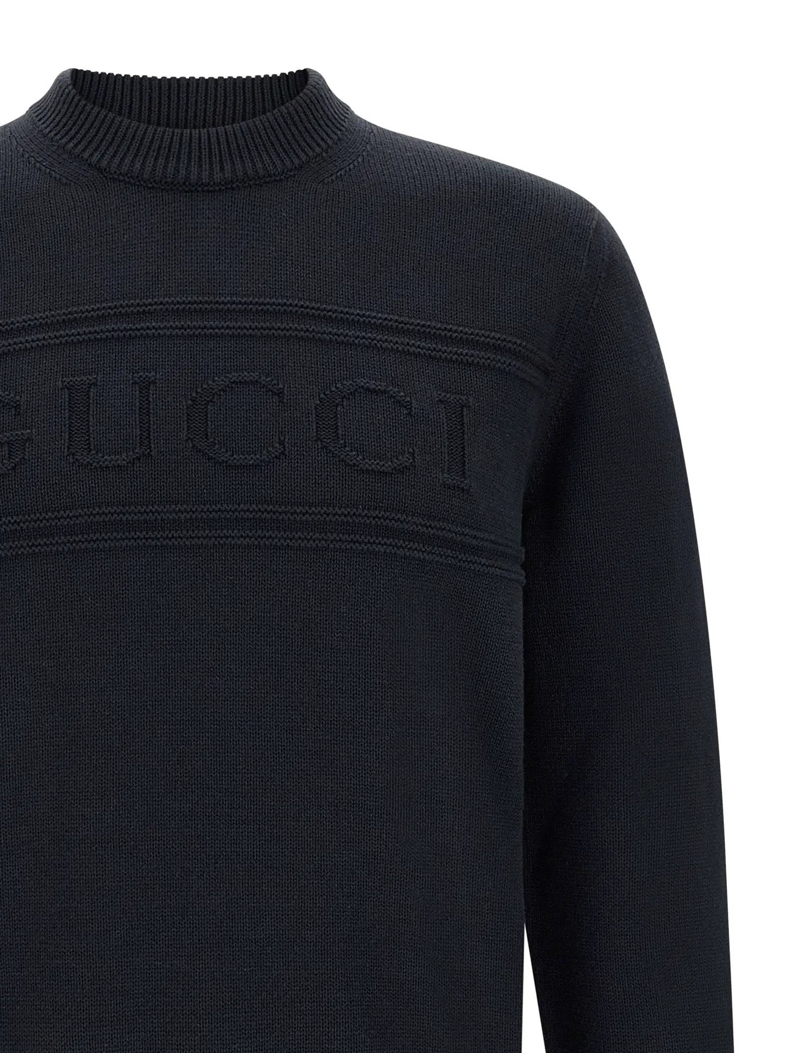 Gucci Blue Cotton Cardigan