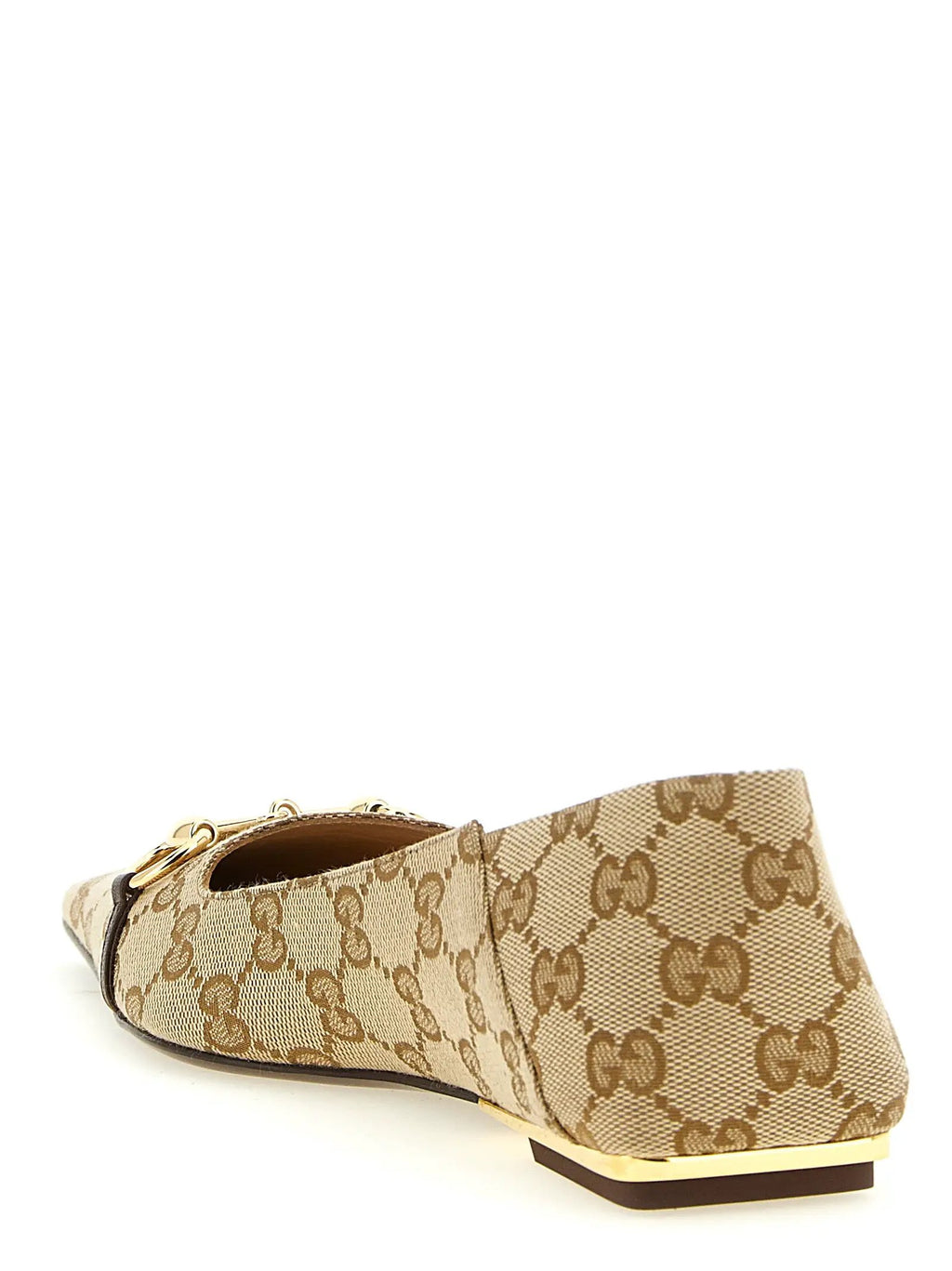 Gucci Beige Polyester Ballet Flats