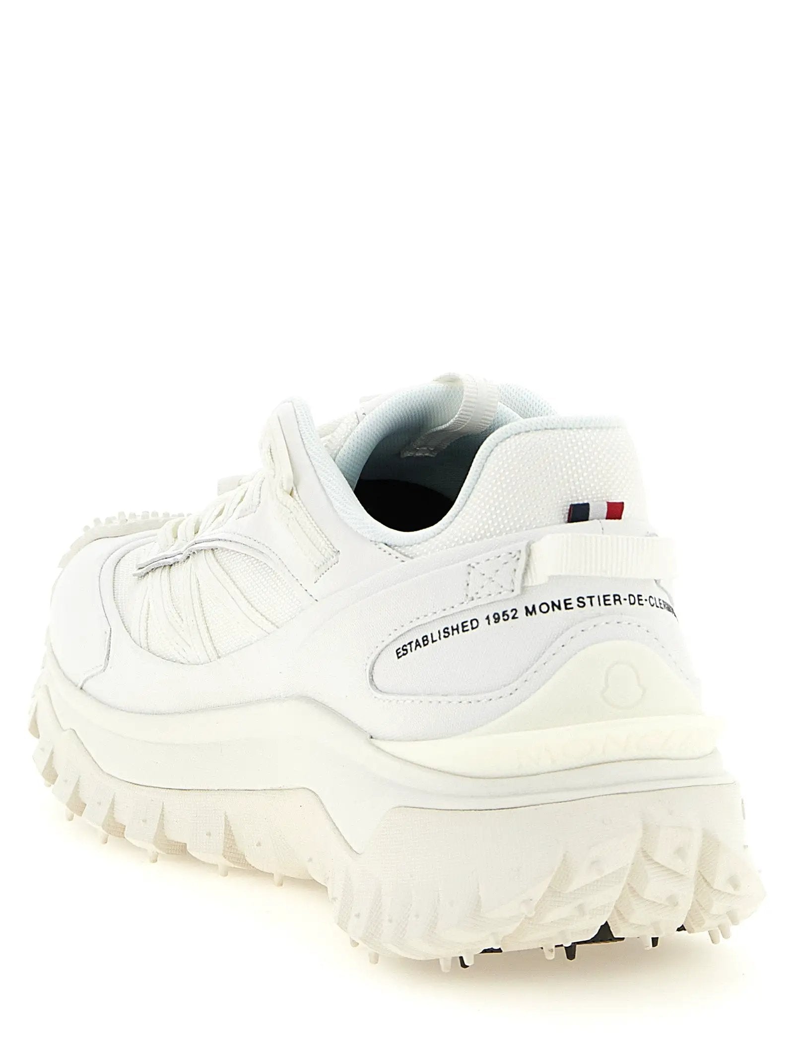 Moncler White Leather Athletic Sneakers